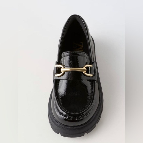 Zara Shoes - Zara FAUX PATENT LEATHER PENNY LOAFERS